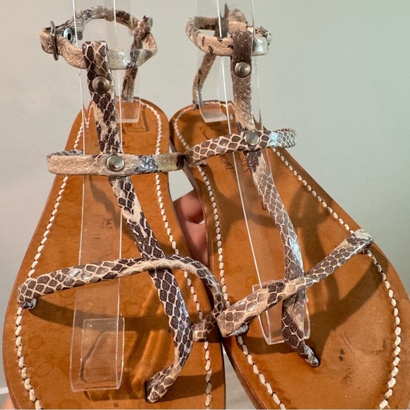 K.Jacques Antioche Snakeskin Gladiator Sandals Size 37 - Picture 4 of 11